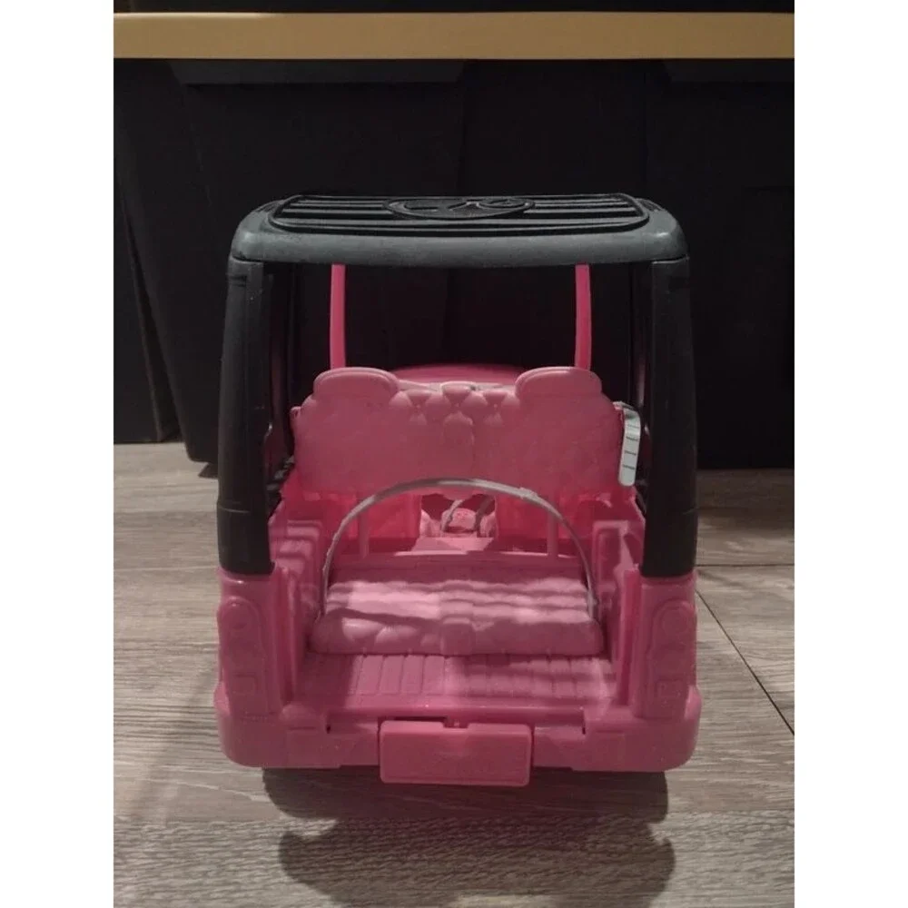 Barbie Pink cruiser vehicle in good condition with minor play wear